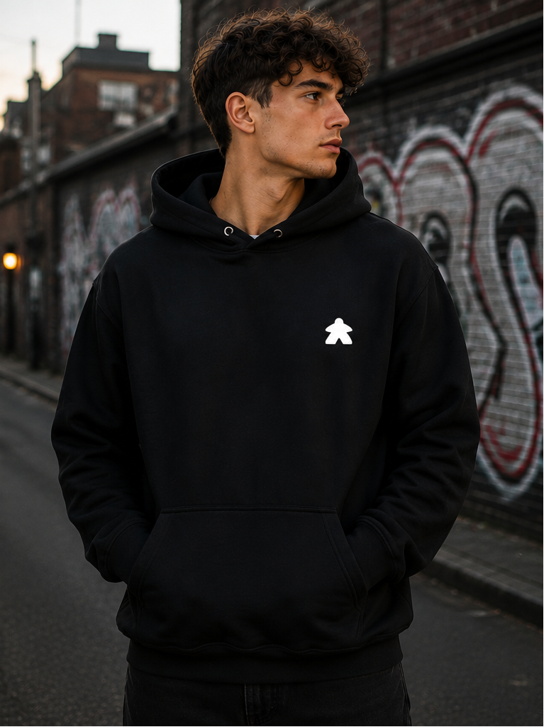 Classic Player - Streetwear Kapucnis Pulcsi Unisex - Fehér logó