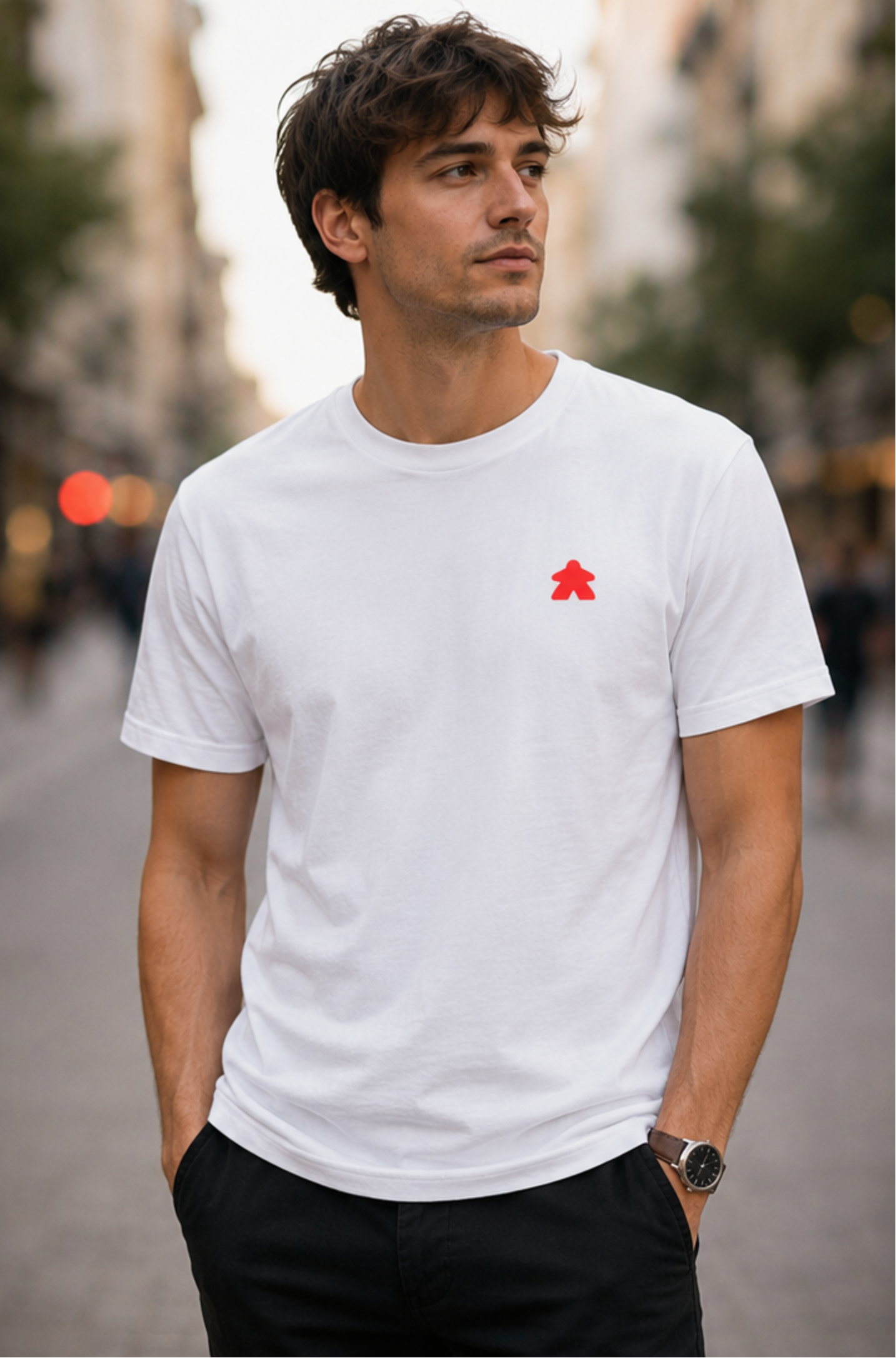 Classic Player - Streetwear Unisex Póló - Piros logóval