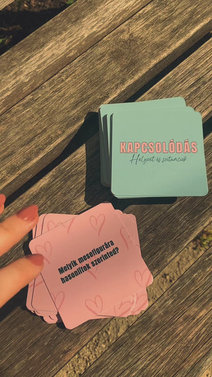 Kapcsolódás – Helyzet és szituációk - beszélgetős kártyajáték pároknak